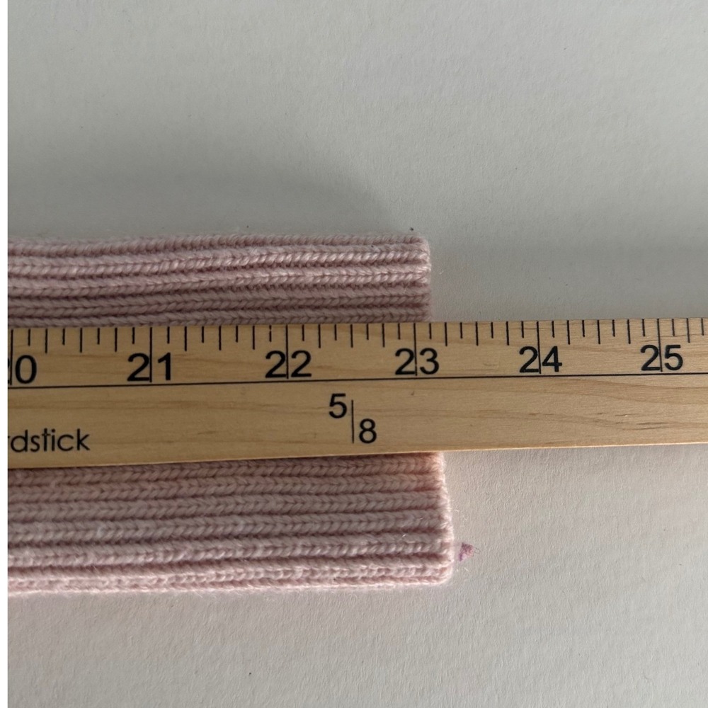 White House Black Market Pink Cowl Neck Cashmere Wool Blend Cable Knit Sweater L - Picture 9 of 9